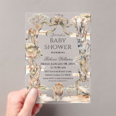 Invitations En Acrylique Boho Safari Animals Gender Neutral Baby Shower (In situ (ordinateur de poche))
