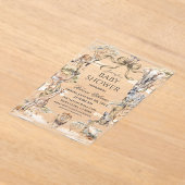 Invitations En Acrylique Boho Safari Animals Gender Neutral Baby Shower (Poser)