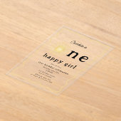 Invitations En Acrylique Boho Sunshine premier anniversaire une joyeuse fil (Poser)