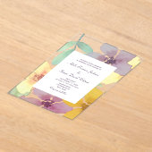 Invitations En Acrylique Boho Watercolor Mariage Floral (Poser)