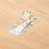 Invitations En Acrylique Boho with bride and groom wedding (Poser)