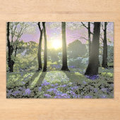 INVITATIONS EN ACRYLIQUE BOIS AUX JACINTHES (Recto)