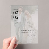 Invitations En Acrylique Bold Trending Photo Wedding (In situ (ordinateur de poche))