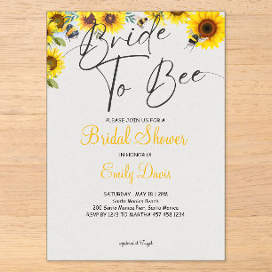 Invitations En Acrylique Bonheur de Mariée : Future Mariée