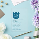 Invitations En Acrylique Bonjour Baby shower bébé ours (Insitu (Mariage))