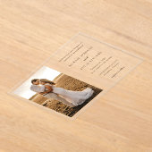 Invitations En Acrylique Bonnie Photo Mariage élégant (Poser)