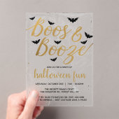 Invitations En Acrylique Boos & Booze Halloween Party (In situ (ordinateur de poche))