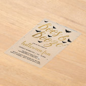 Invitations En Acrylique Boos & Booze Halloween Party (Poser)