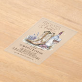 Invitations En Acrylique Boots & Bubbly Fête des mariées occidentale (Poser)