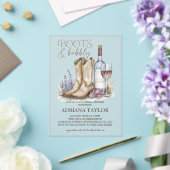 Invitations En Acrylique Boots & Bubbly Fête des mariées occidentale (Insitu (Mariage))