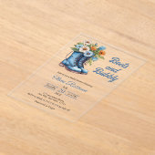 Invitations En Acrylique Boots & Bubbly Western Cowgirl Fête des mariées bl (Poser)