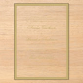 Invitations En Acrylique Bordure et Mariage de script classique (Recto)