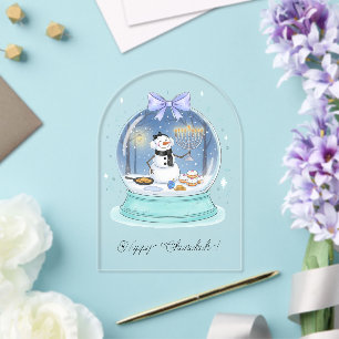 Invitations En Acrylique Boule à neige de Hanouka