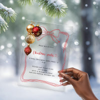 Boules d'or rouge Noël fête de Noël gelé