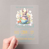 Invitations En Acrylique Boulet mignon Floral Brunch de Pâques (In situ (ordinateur de poche))