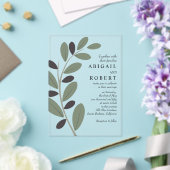 Invitations En Acrylique Branche d'Olivier stylisée mariage de charme médit (Insitu (Mariage))