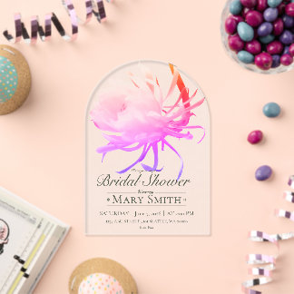 Invitations En Acrylique Bridal Shower (Queen of the night)