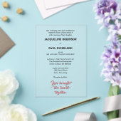 Invitations En Acrylique Bride et pièce noire et rose clair (Insitu (Mariage))