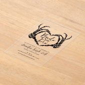 Invitations En Acrylique Bride or Die Bachelorette Party Skeleton Heart  (Poser)