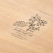 Invitations En Acrylique Bride or Die Black Floral Bachelorette Party (Poser)