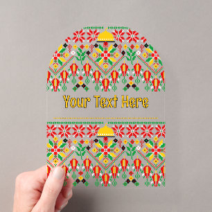 Invitations En Acrylique Broderie traditionnelle palestinienne Tatreez