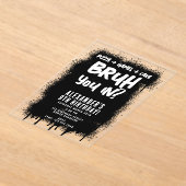 Invitations En Acrylique Bruh Boy Black Graffiti Street Art Birthday (Poser)