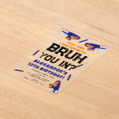 Invitations En Acrylique Bruh Boy's Birthday Party Teenager Dart Gun Battle (Poser)