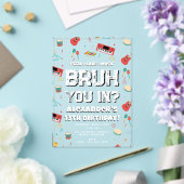 Invitations En Acrylique Bruh Boy's Birthday Party Teenager Music Band (Insitu (Mariage))