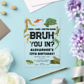 Invitations En Acrylique Bruh Boy's Birthday Party Teenager Reptile Show (Insitu (Mariage))