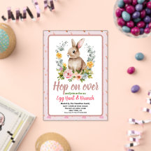 Brunch de Pâques & Chasse aux œufs Lapin aquarelle