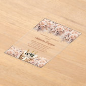 Invitations En Acrylique Brunch mousseux Fête des mariées rose de pêche bei (Poser)