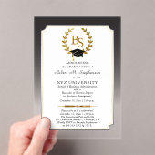 Invitations En Acrylique BS - Baccalauréat en sciences Diplôme College (In situ (ordinateur de poche))