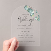 Invitations En Acrylique BUDGET Acrylique Clair Mariage Inviter la verdure (In situ (ordinateur de poche))
