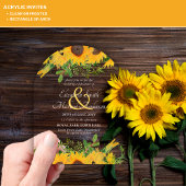 Invitations En Acrylique BUDGET Acrylique Clair Mariage Inviter Tournesols