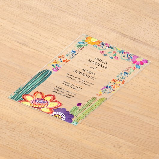 Invitations En Acrylique BUDGET Acrylique Clear Fiesta Folkart Mariage (Poser)