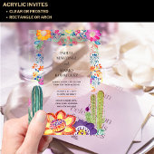 Invitations En Acrylique BUDGET Acrylique Clear Fiesta Folkart Mariage
