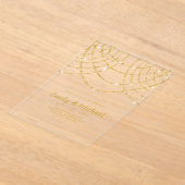 Invitations En Acrylique BUDGET Acrylique Clear Gold Lights élégant luxe (Poser)