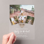 Invitations En Acrylique BUDGET Acrylique Clear Photo Collage Mariage Moder (In situ (ordinateur de poche))