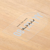 Invitations En Acrylique BUDGET Acrylique Mariage Enregistrer Date Minimali (Poser)