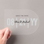 Invitations En Acrylique BUDGET Acrylique Mariage Enregistrer Date Minimali (In situ (ordinateur de poche))