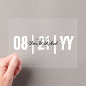 Invitations En Acrylique BUDGET Acrylique mariage Enregistrer la date Minim (In situ (ordinateur de poche))