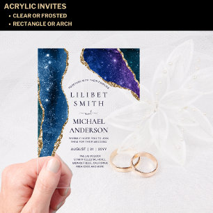 Invitations En Acrylique BUDGET Acrylique Mariage NUIT ÉTOILÉE CIEL CÉLESTE