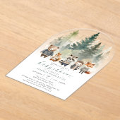 Invitations En Acrylique Budget Baby shower d'aquarelle des bois (Poser)