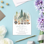Invitations En Acrylique Budget Baby shower d'aquarelle des bois (Insitu (Mariage))
