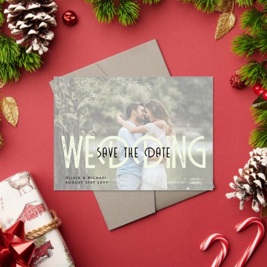 Invitations En Acrylique BUDGET Mariage acrylique Enregistrer la date photo (Insitu (vacances))