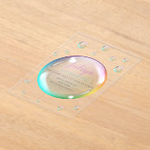 Invitations En Acrylique Bulles d'aquarelle Anniversaire (Poser)