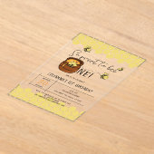 Invitations En Acrylique Bumblebee si doux à être un 1er anniversaire (Poser)