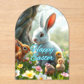 Invitations En Acrylique Bunny de Pâques (Recto)