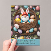 Invitations En Acrylique Bunny Gnome in Basket Easter Egg Hunt (In situ (ordinateur de poche))