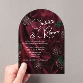 Invitations En Acrylique Burgundy Elegance  (In situ (ordinateur de poche))